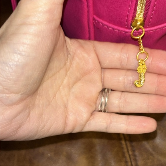 Juicy Couture Hot Pink& black sequins packpavk NWOT handles still in plastic - Picture 7 of 11